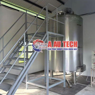 Bồn khuấy hóa chất tẩy rửa tích hợp sàn thao tác an toàn