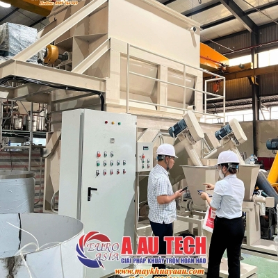 Xu hướng sử dụng máy trộn bột trét 2 tầng trong các nhà máy xây dựng hiện đại