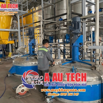 Công ty Á Âu hoàn tất lắp đặt hệ thống máy khuấy sơn, bồn khuấy inox và silo chứa công nghiệp cho nhà máy sản xuất tại Thái Bình