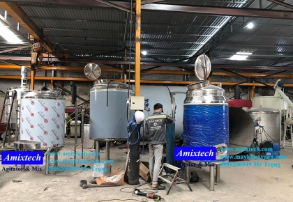 Gia Công Bồn Khuấy Inox, Bồn Khuấy Công Nghiệp