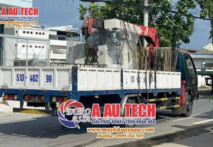 Những chuyến xe giao máy khuấy sơn cuối năm tại nhà máy Á Âu