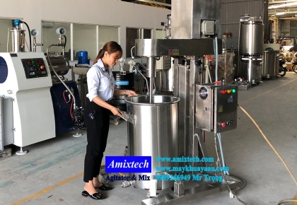 Máy Khuấy Inox Nâng Hạ Bằng Khí Nén