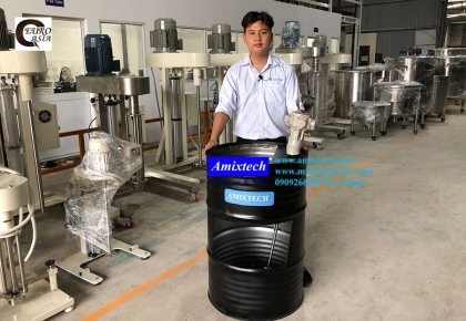 Máy Khuấy Khí Nén Gắn Lỗ Miệng Thùng Phuy Sắt 200 Lít