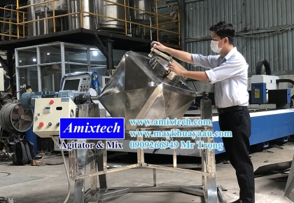 Máy Trộn Bột Khô Hình Lập Phương 100Kg