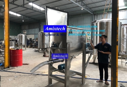 Máy Trộn Nằm Ngang Bằng Inox