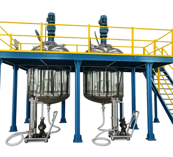 Bồn Khuấy Phân Bón Có Sàn Thao Tác