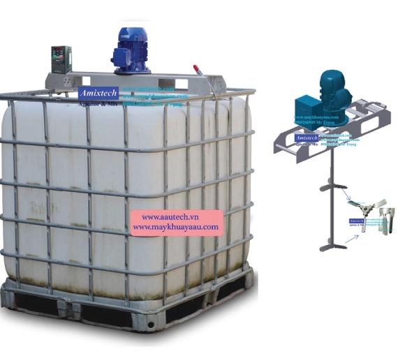 Máy Khuấy Keo 1000 Lít Thùng IBC 