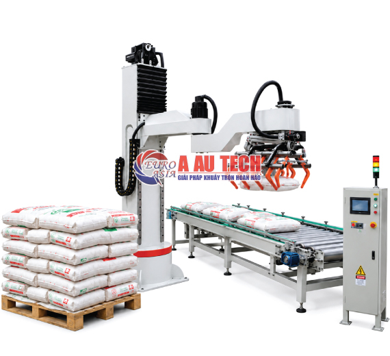 Máy Gắp Xếp Bao Lên Pallet Tự Động