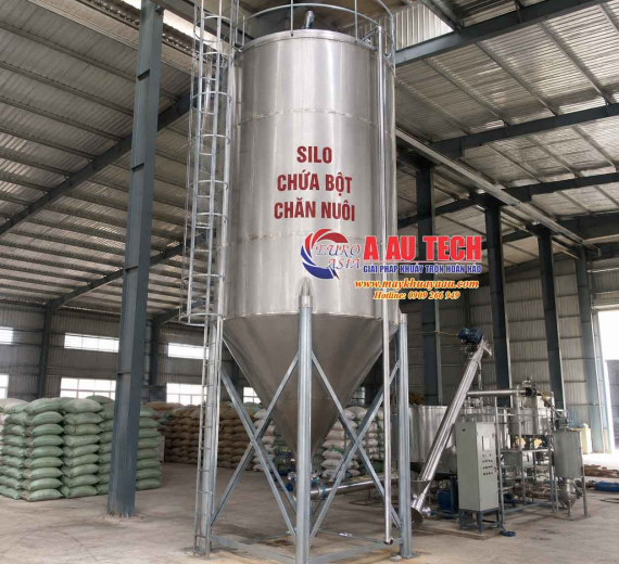 Silo Inox Chứa Thức Ăn Chăn Nuôi