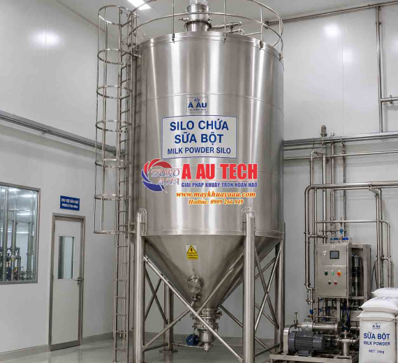 Silo chứa sữa bột