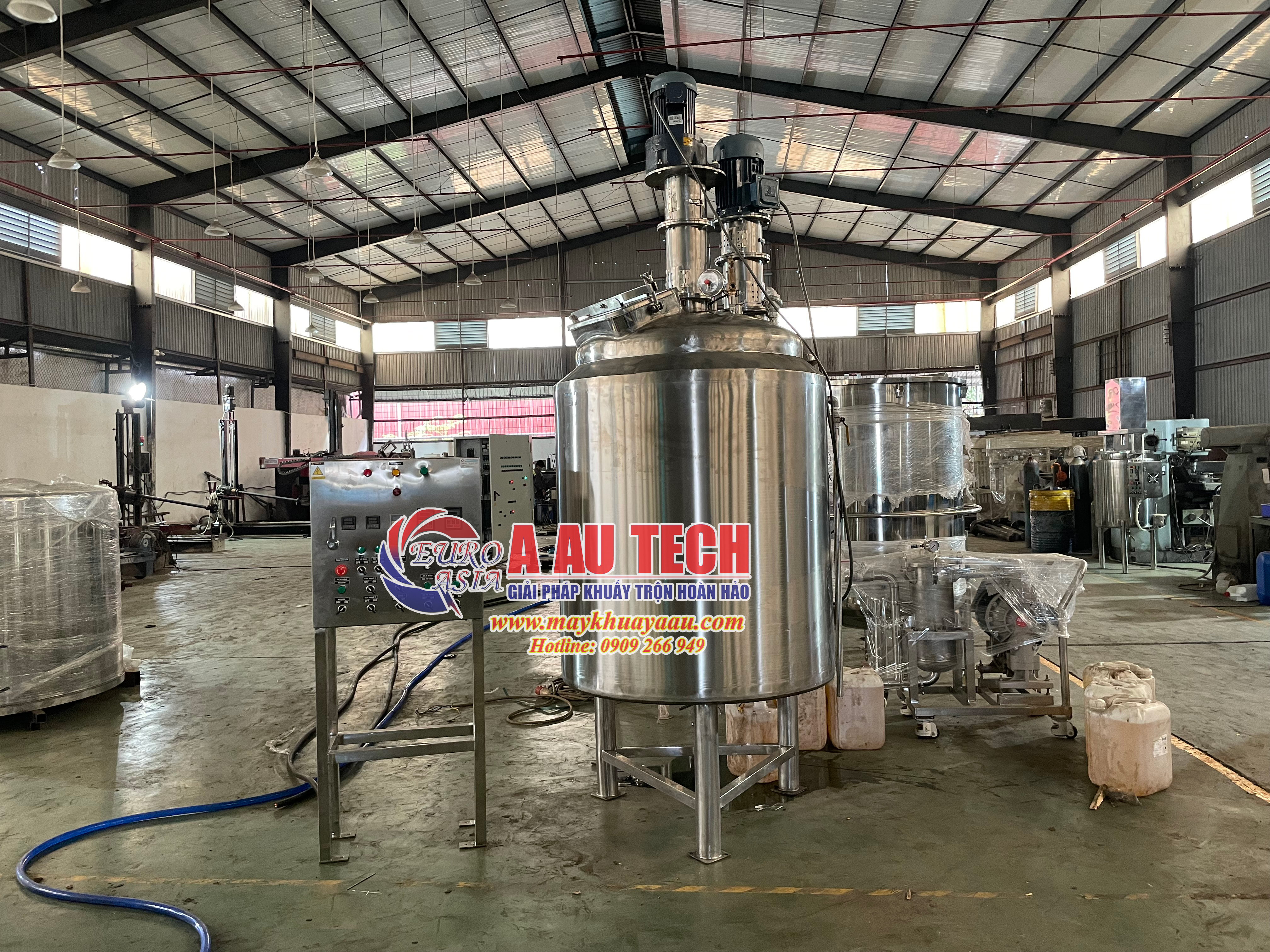 Bồn nhũ hóa thực phẩm 2 trục