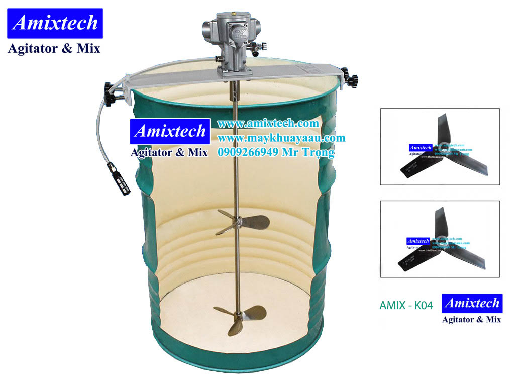 Máy khuấy Axit cánh phủ teflon