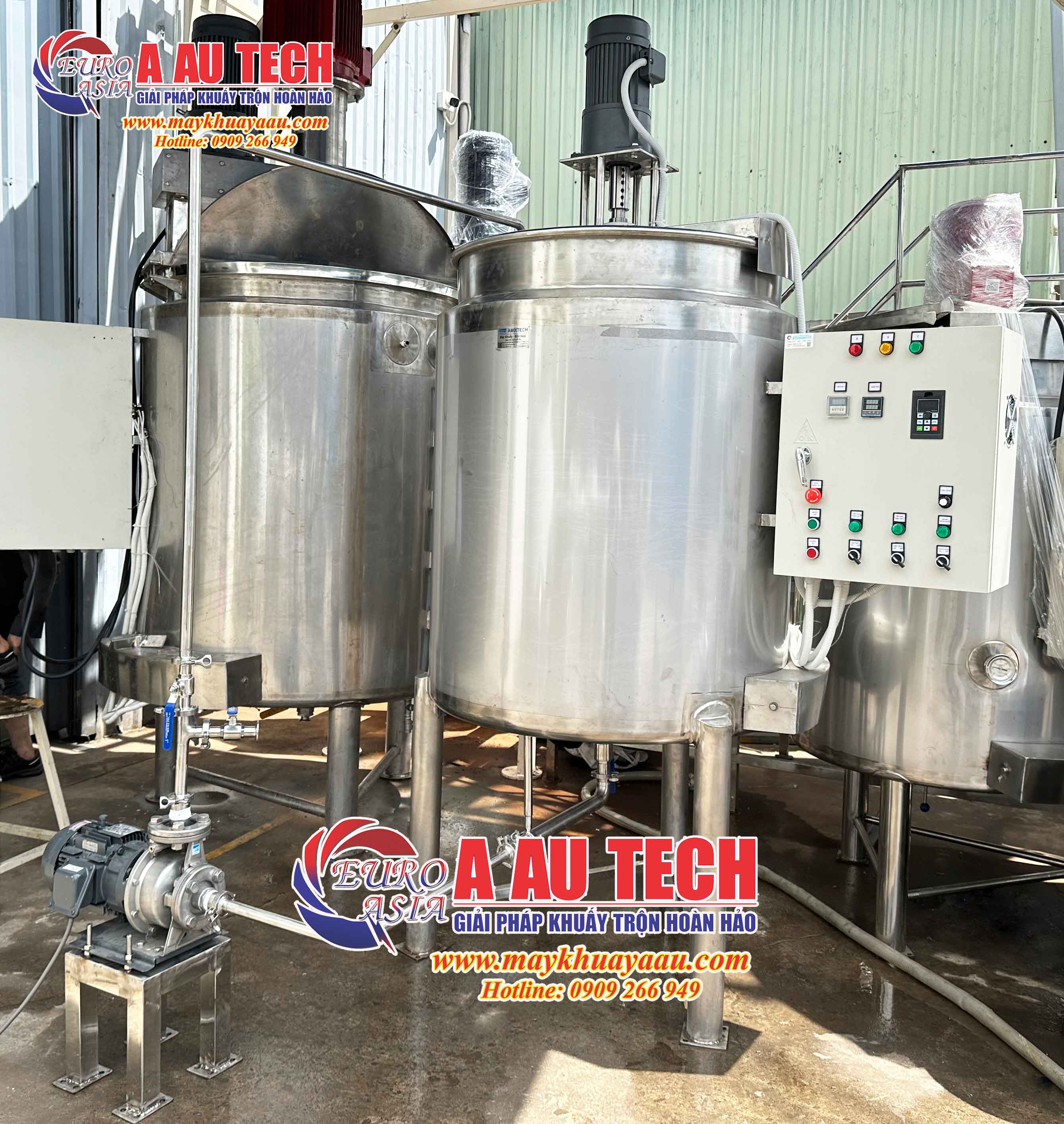 Bồn khuấy kèm bơm lọc