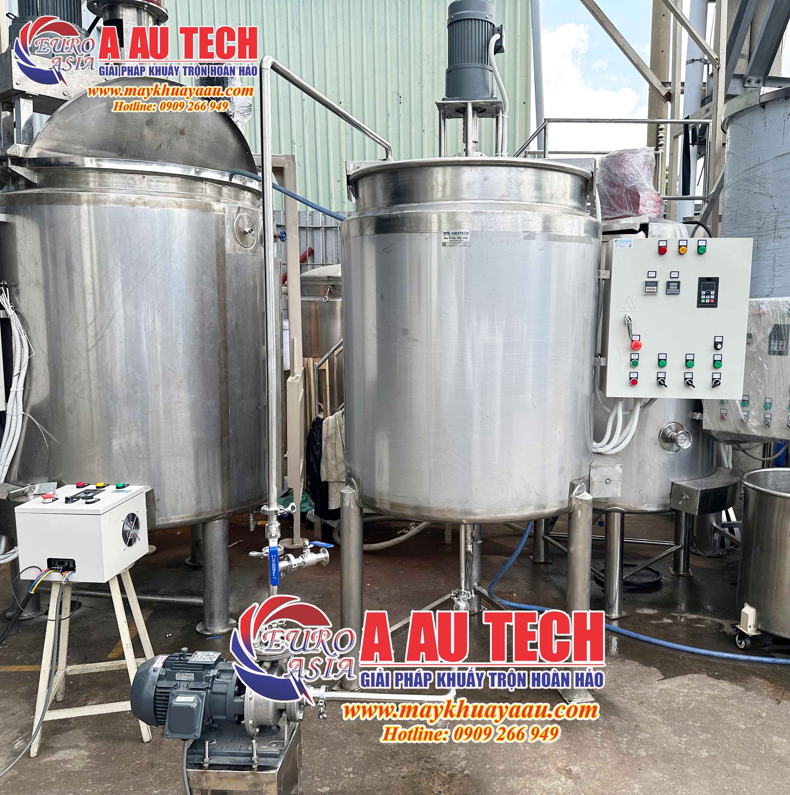 Bồn khuấy kèm bơm lọc