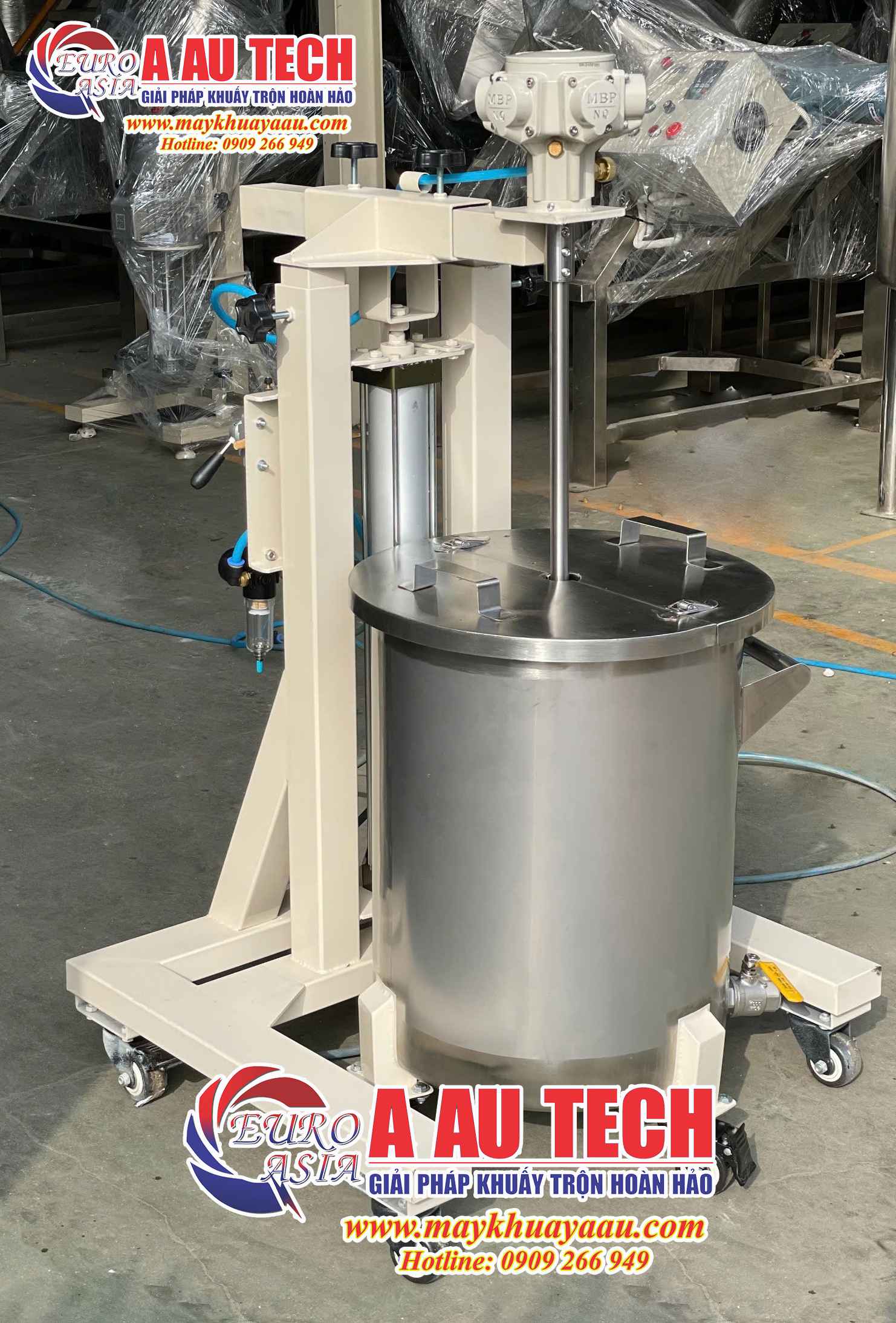 Máy khuấy sơn pha sơn dung môi
