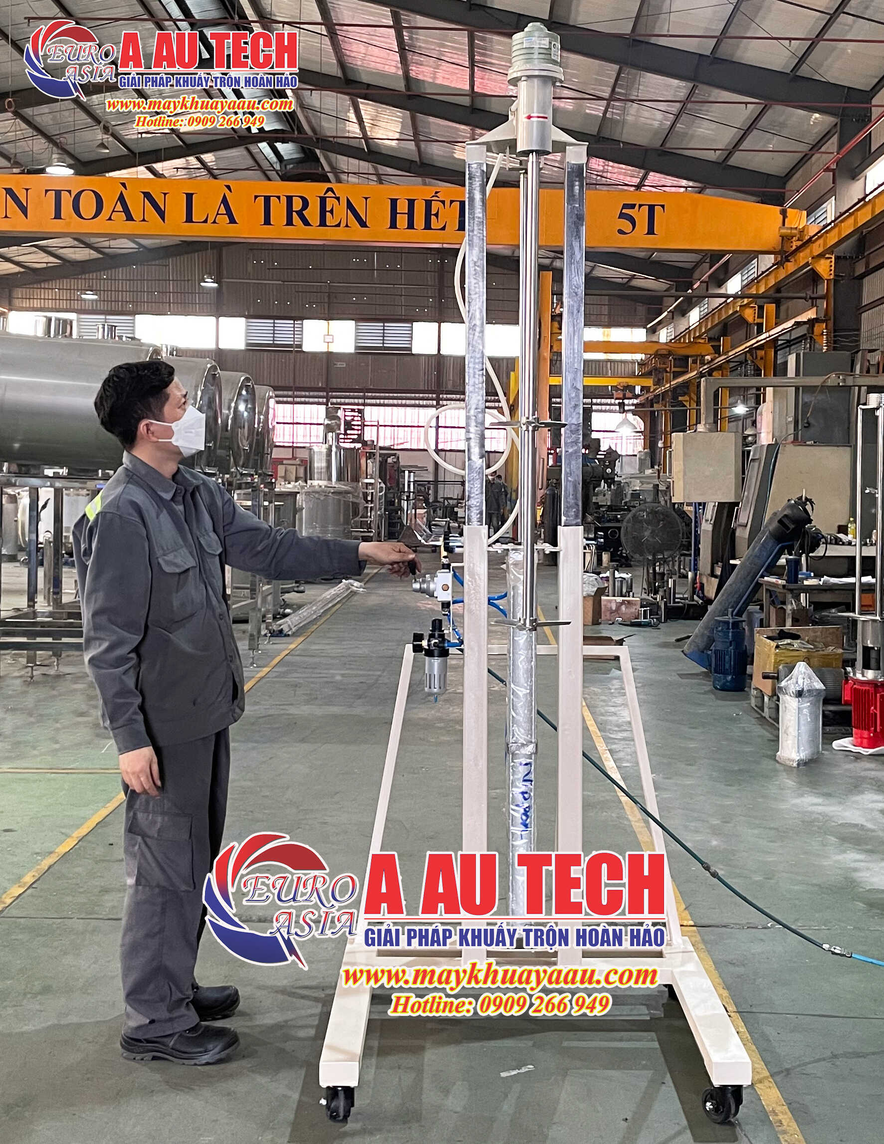 Máy khuấy keo khí nén