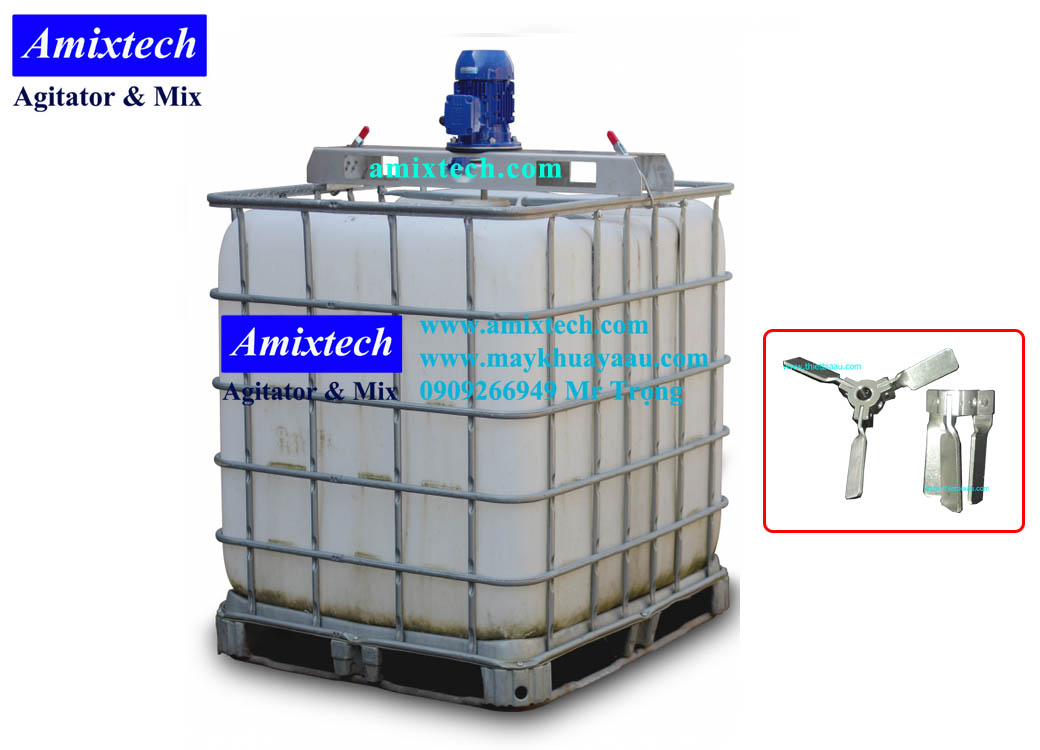 máy khuấy gá thùng IBC