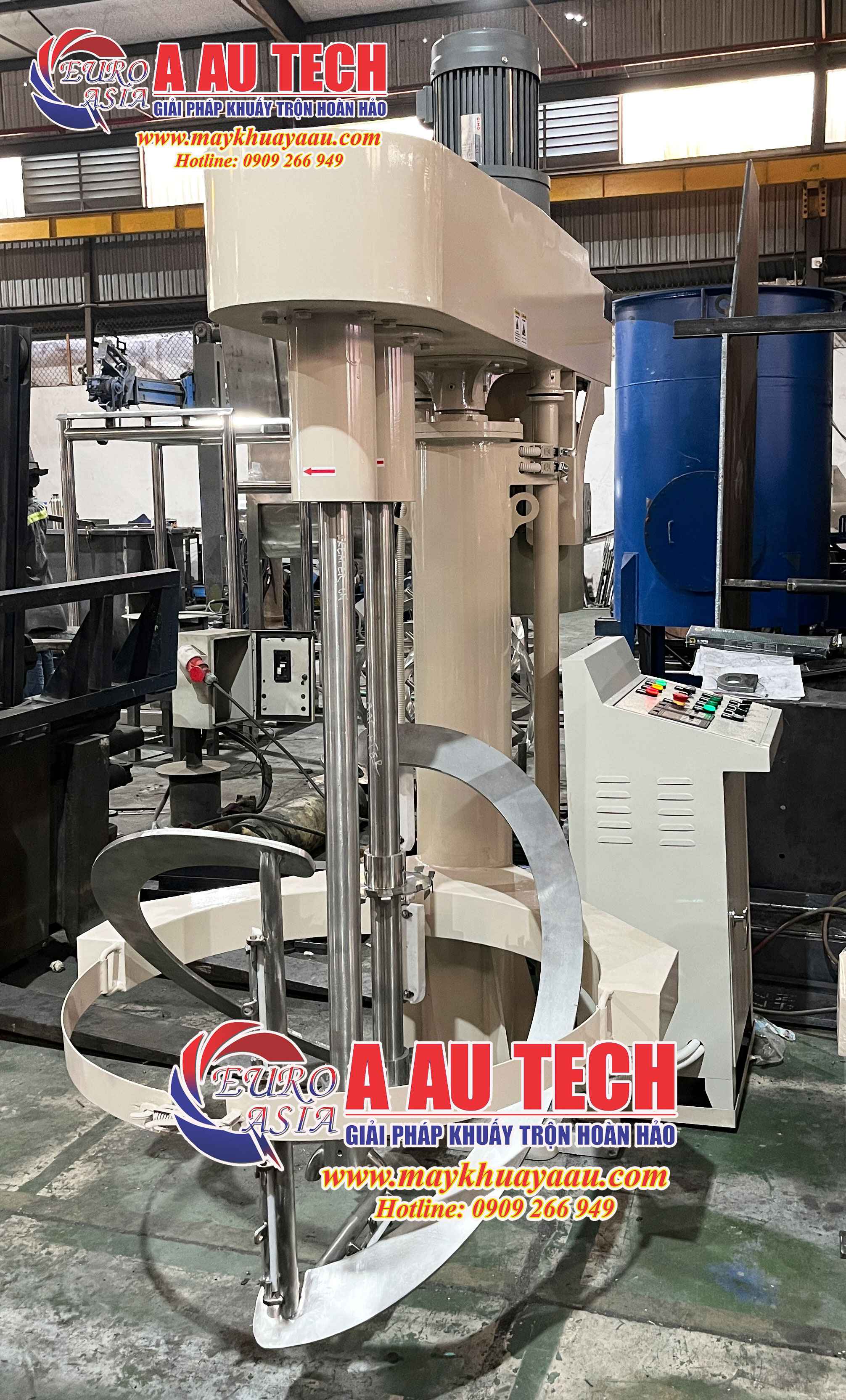 Máy khuấy sơn chống thấm 2 trục