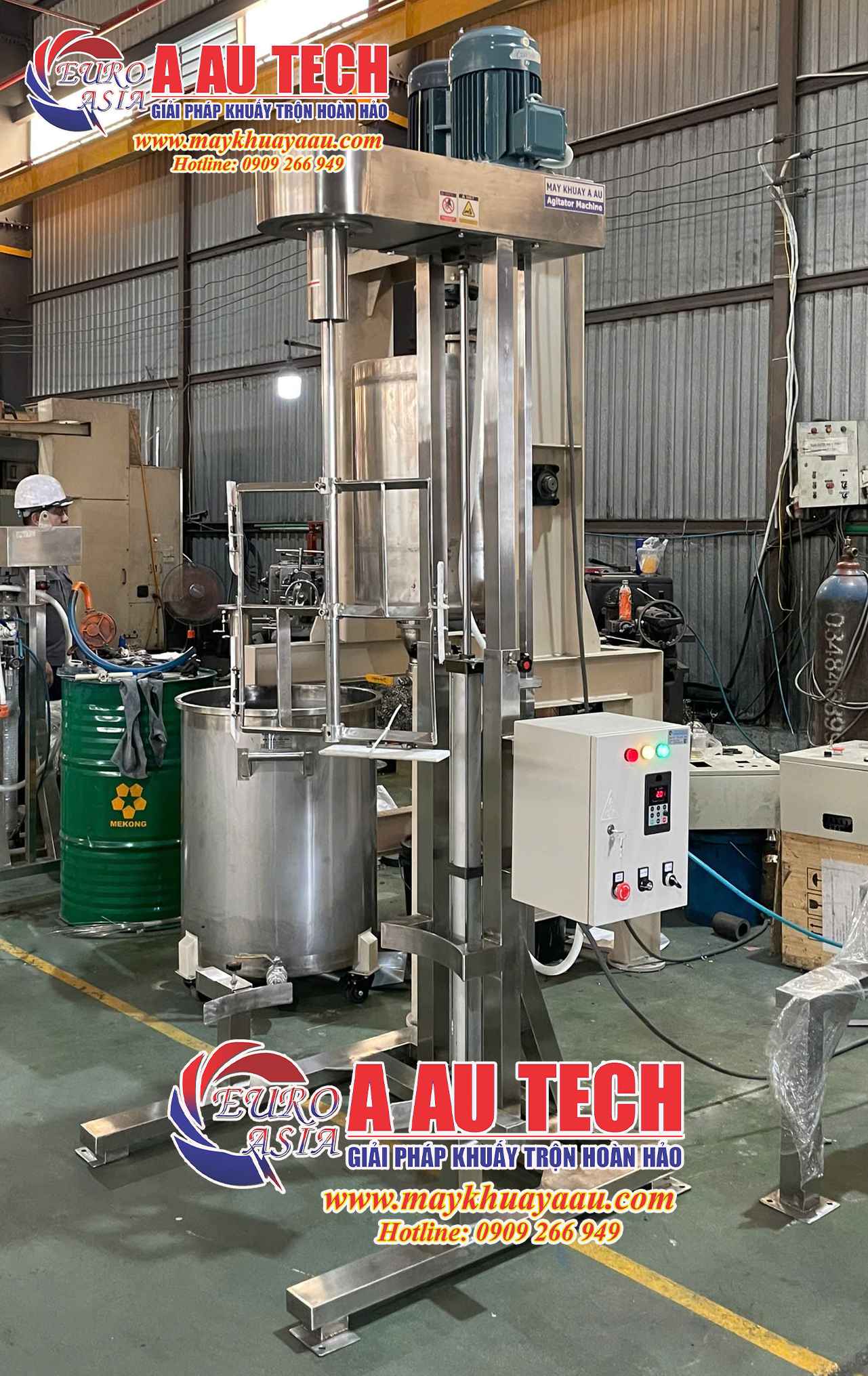 Máy khuấy khung inox