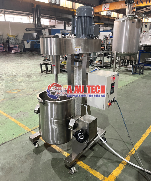 Máy khuấy khung inox bồn xoay đổ liệu