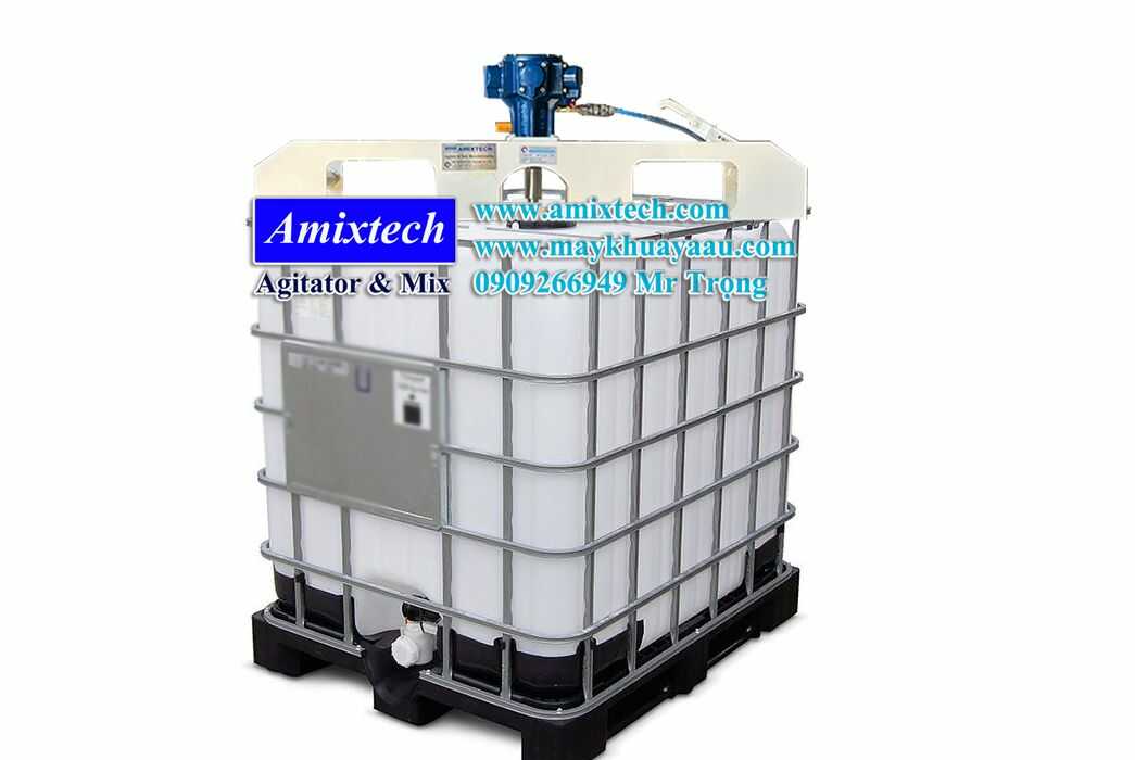 Máy khuấy khí nén thùng IBC