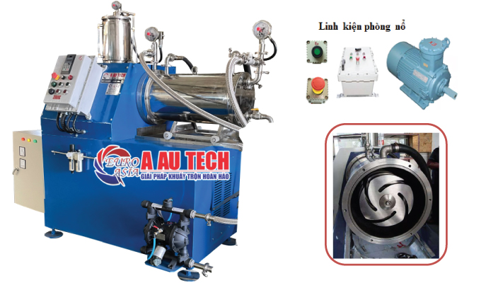 Máy nghiền ngang buồng nghiền 30 lít