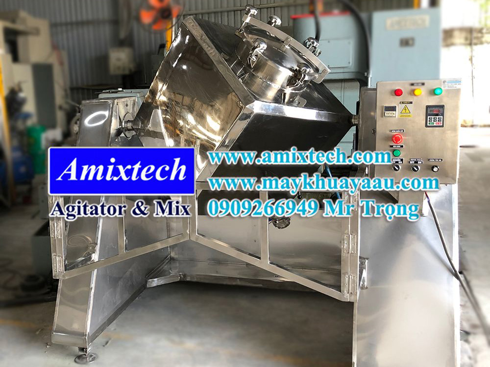 máy trộn bột 100kg lập phương 