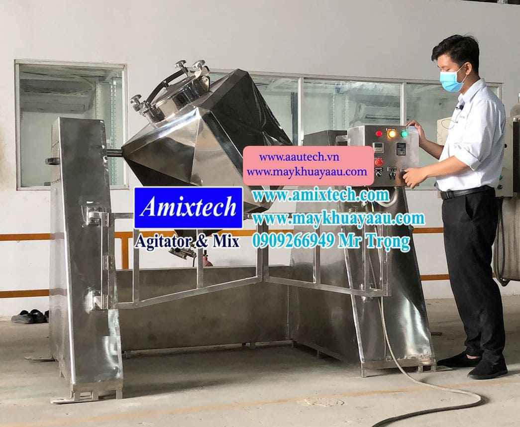 Máy trộn bột 100kg lập phương