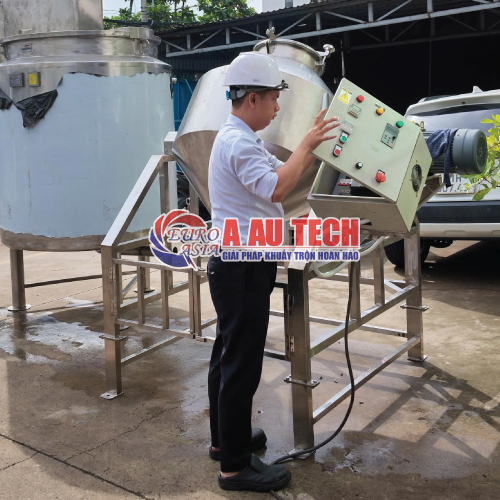 Máy trộn bột khô dạng trống 