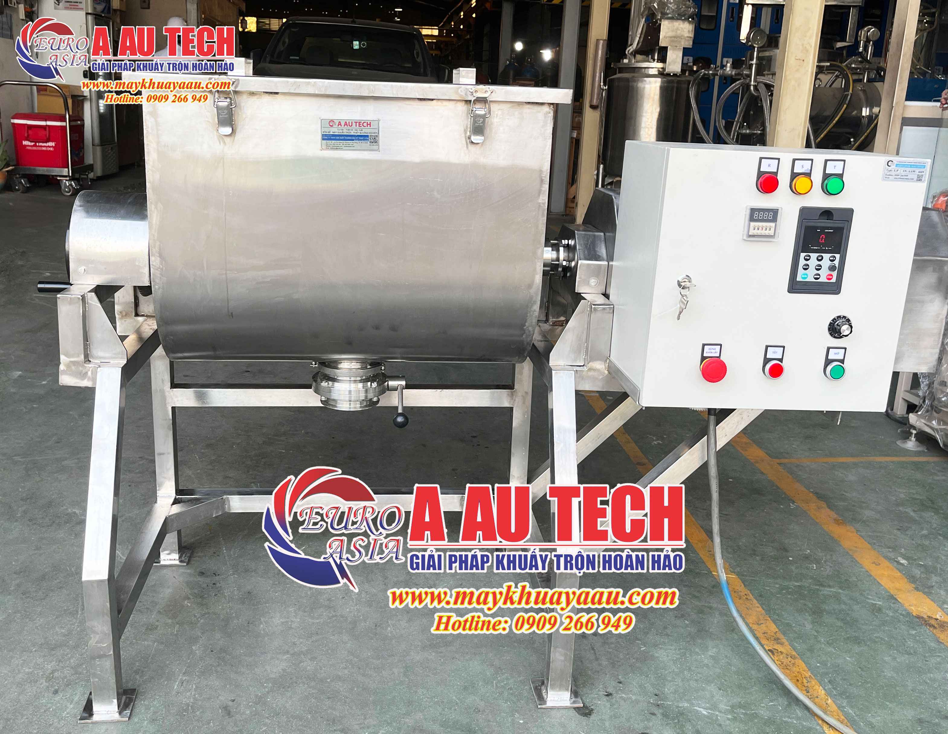 Máy trộn thực phẩm xoay đổ liệu