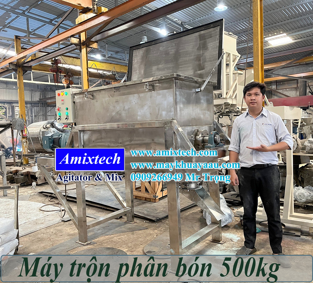 máy trộn phân bón 500kg