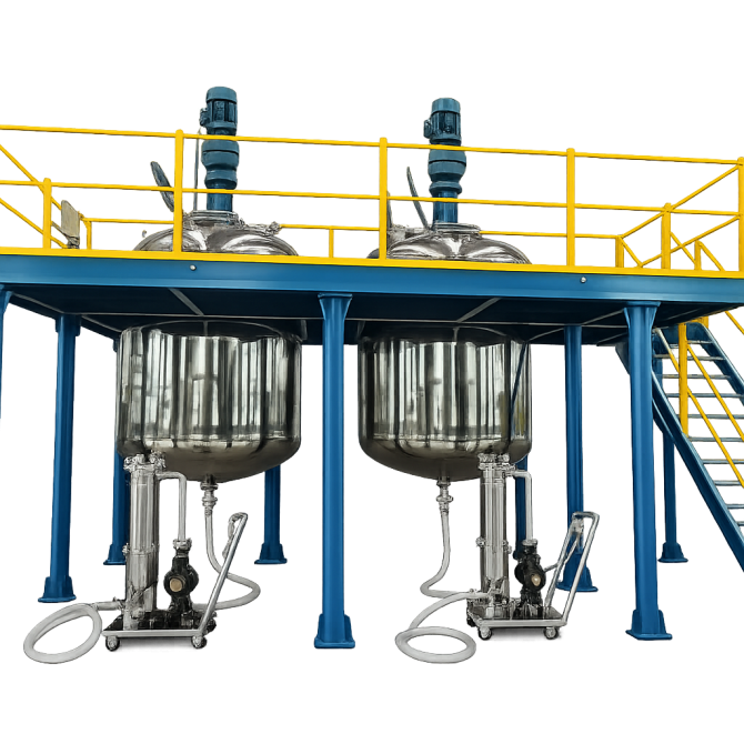 Bồn Khuấy Phân Bón Có Sàn Thao Tác