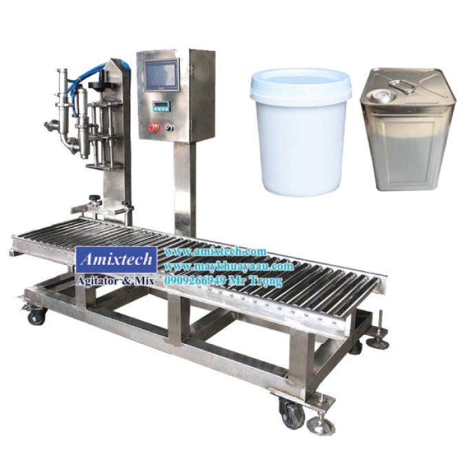Máy Chiết Đóng Nắp Xô Phân Bón