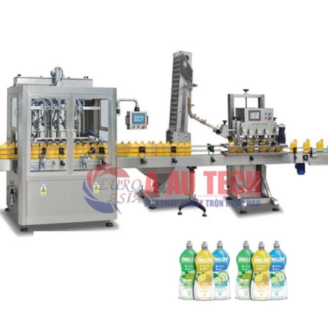 Máy Chiết Rót Dán Nhãn Sữa Tắm