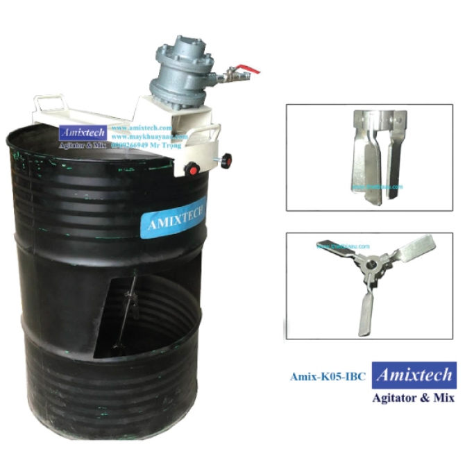 Máy Khuấy Khí Nén Phuy Nhựa Và Sắt Amix-K06V