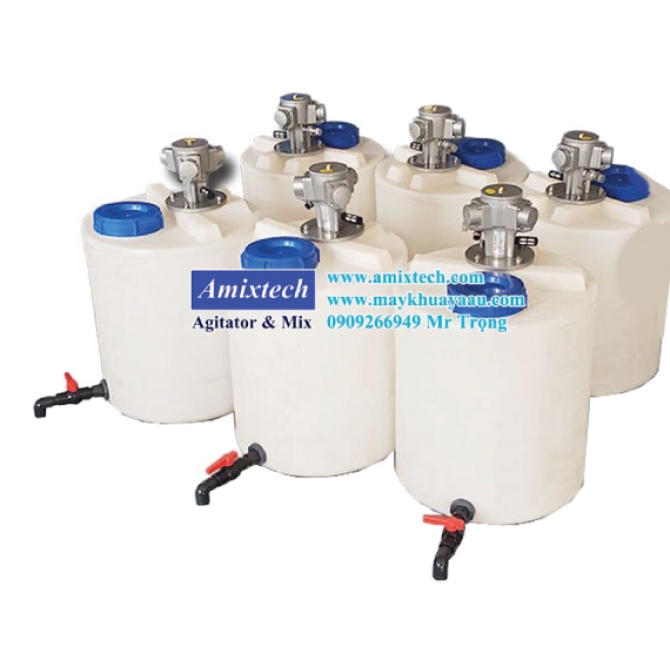 Máy Khuấy Axit Cánh Phủ Teflon Khí Nén