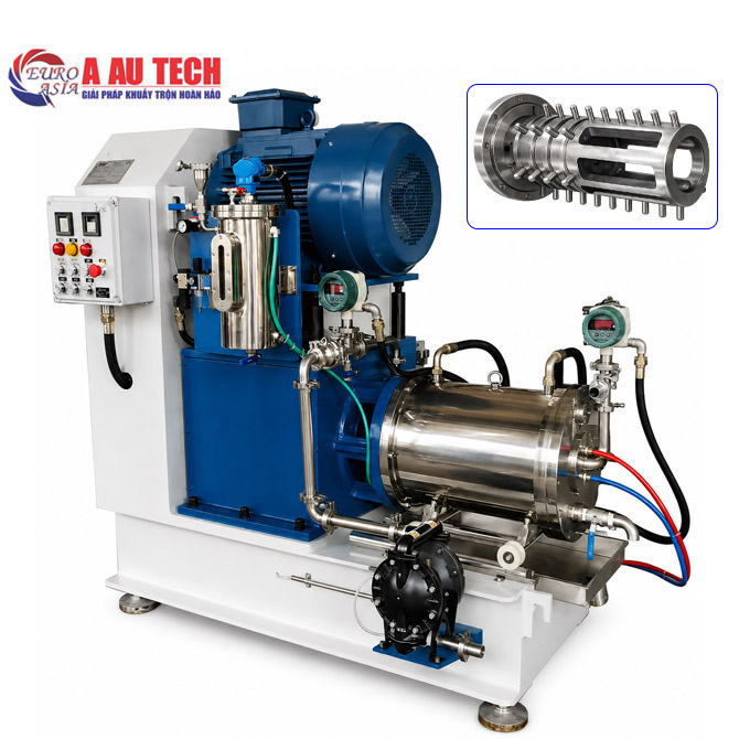 Máy nghiền ngang đũa (Pin Type Bead Mill)