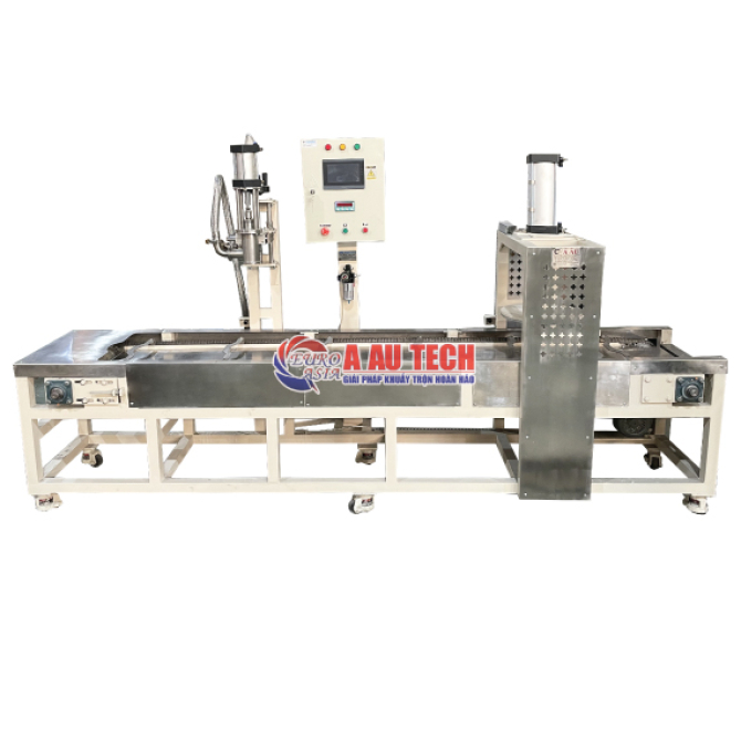 Máy Chiết Đóng Nắp Xô Phân Bón