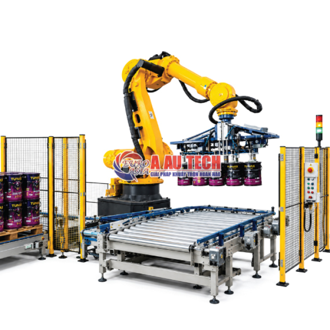 Robot Gắp Xếp Thùng Lên Pallet Tự Động