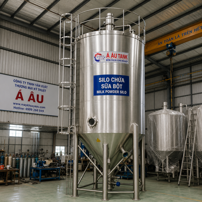 Silo chứa sữa bột