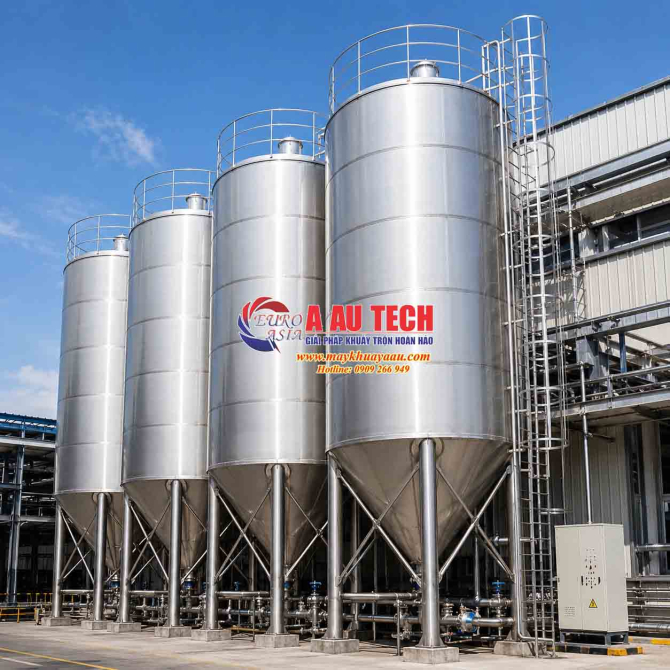 Silo chứa nguyên liệu thực phẩm
